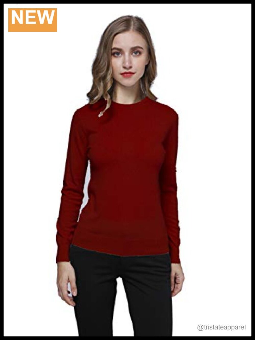 100% Cashmere Long Sleeve Crew Neck Sweater